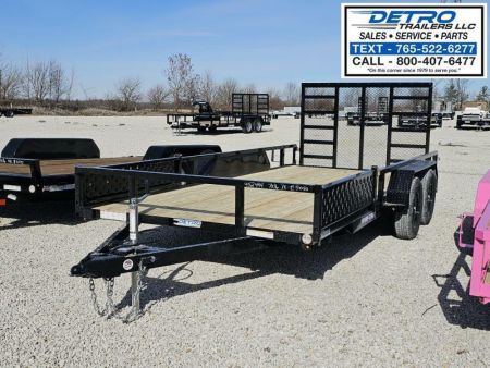 New 2025 Sure-Trac 7 x 16 7K Tube Top ATV Trailer