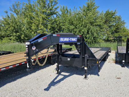 New 2025 Sure-Trac 102  x 25' (20+5) 25.9K HD Gooseneck Low Profile Beavertail Deckover Trailer