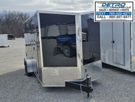 New 2025 Cargo Express XL SE 7' x 18' 7K Double Rear Door Sloped V-nose Enclosed Cargo Trailer