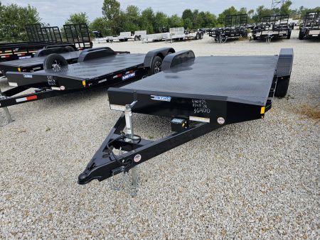 New 2025 Sure-Trac 7' x 18' (14+4) 7K Steel Deck Car Hauler Trailer