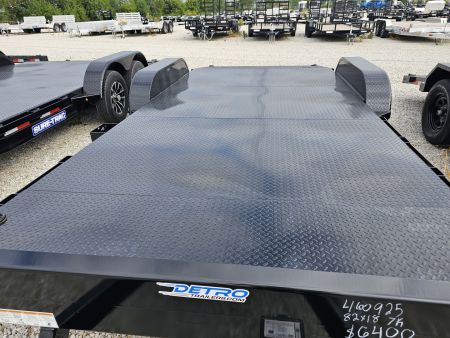 New 2025 Sure-Trac 7' x 18' (14+4) 7K Steel Deck Car Hauler Trailer