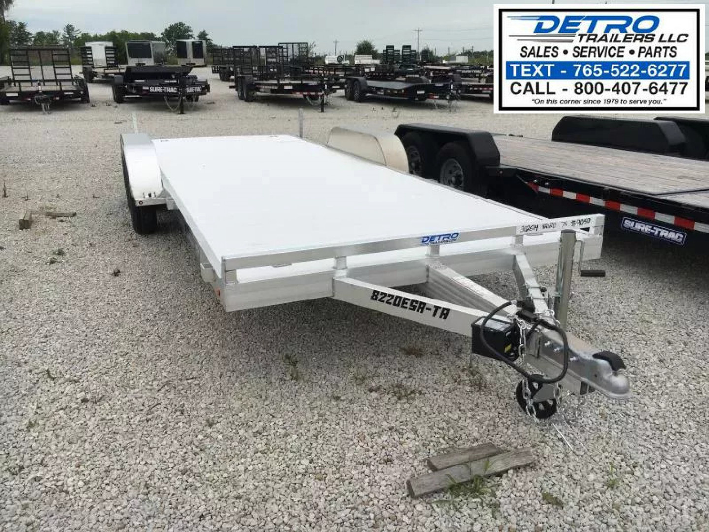 New 2026 Aluma 8220ESA-TA-EL-R-RTD (Rear Ramps) 7K Torsion Axle Car Hauler