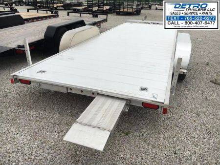 New 2026 Aluma 8220ESA-TA-EL-R-RTD (Rear Ramps) 7K Torsion Axle Car Hauler