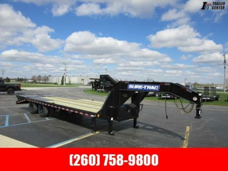 New 2025 Sure-Trac 8.5 x 20+5 Heavy Duty Low Profile Gooseneck Beavertail Deckover Trailer  25.9K