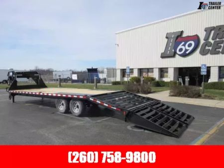 New 2025 Sure-Trac 8.5 x 20+5 Heavy Duty Low Profile Gooseneck Beavertail Deckover Trailer  15K