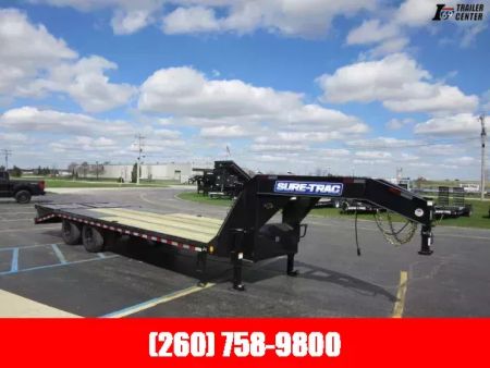 New 2025 Sure-Trac 8.5 x 20+5 Heavy Duty Low Profile Gooseneck Beavertail Deckover Trailer  25.9K