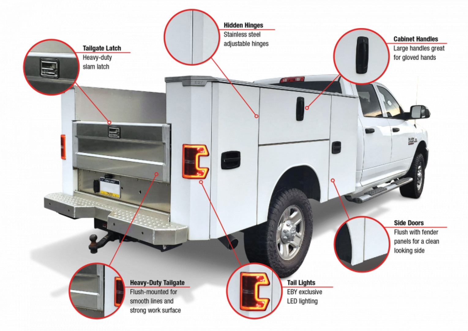 New EBY "RENEGADE" 8.5' x 80" x 44" Single Rear Wheel Aluminum Utility/Service Body w/ E-LOCKS!!!