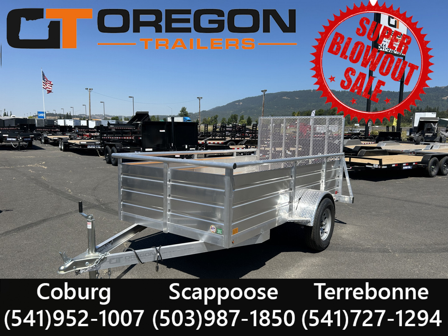 New 2026 Eagle Trailers 5x10 Aluminum Utility Trailer 3K GVWR