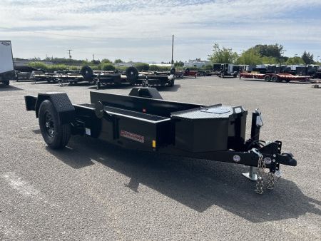 New 2025 Midsota 4.5x12 Steel Deck Power Tilt Equipment Trailer 7.7K GVWR
