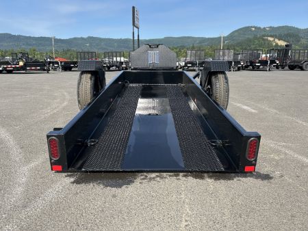 New 2025 Midsota 4.5x12 Steel Deck Power Tilt Equipment Trailer 7.7K GVWR