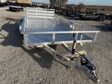 New 2026 H&H Aluminum 82"x14' 7k Rail Side Utility Trailer