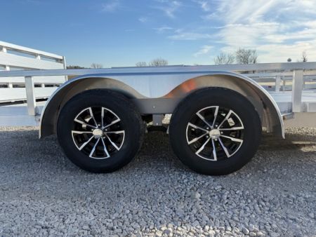 New 2026 H&H Aluminum 82"x14' 7k Rail Side Utility Trailer