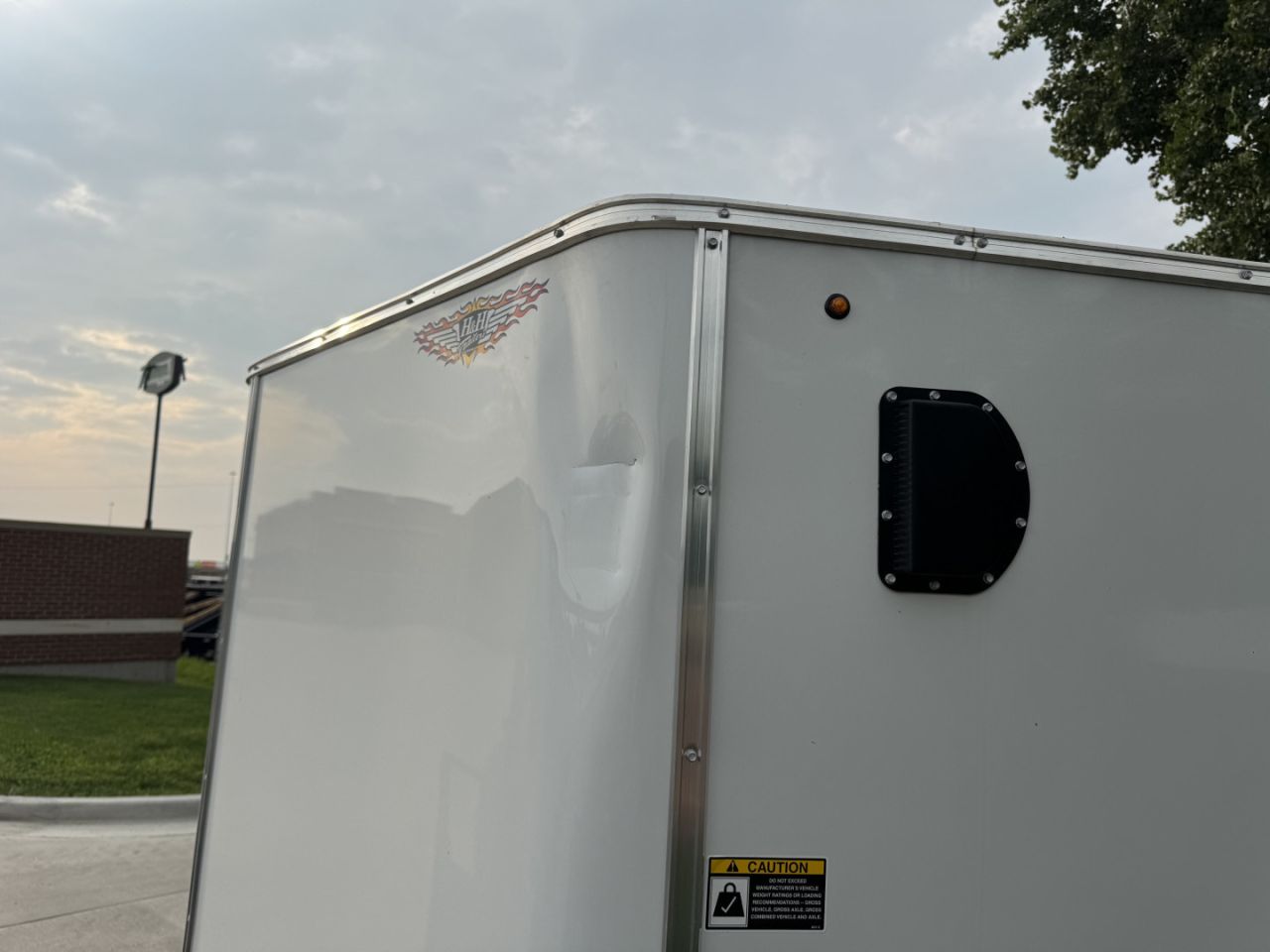New 2025 H&H 7x12 + 2’V  Rear Ramp Enclosed Cargo Trailer