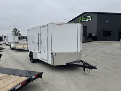 New 2025 H&H 7x12 + 2’V  Rear Ramp Enclosed Cargo Trailer