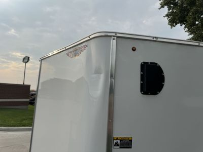 New 2025 H&H 7x12 + 2’V  Rear Ramp Enclosed Cargo Trailer