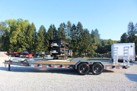 New 2025 Moritz ELBH 7' x 22' Low Pro - Aluminum Ramps - Equipment Trailer - 14000# GVW