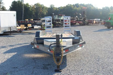 New 2025 Moritz ELBH 7' x 22' Low Pro - Aluminum Ramps - Equipment Trailer - 14000# GVW