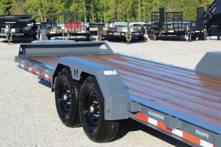New 2025 Moritz ELBH 7' x 22' Low Pro - Aluminum Ramps - Equipment Trailer - 14000# GVW