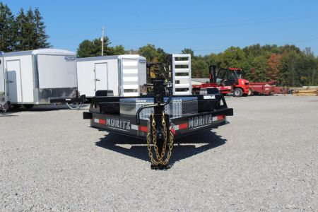 New 2025 Moritz ELBH 7' x 22' Low Pro - Aluminum Ramps - Equipment Trailer - 14000# GVW