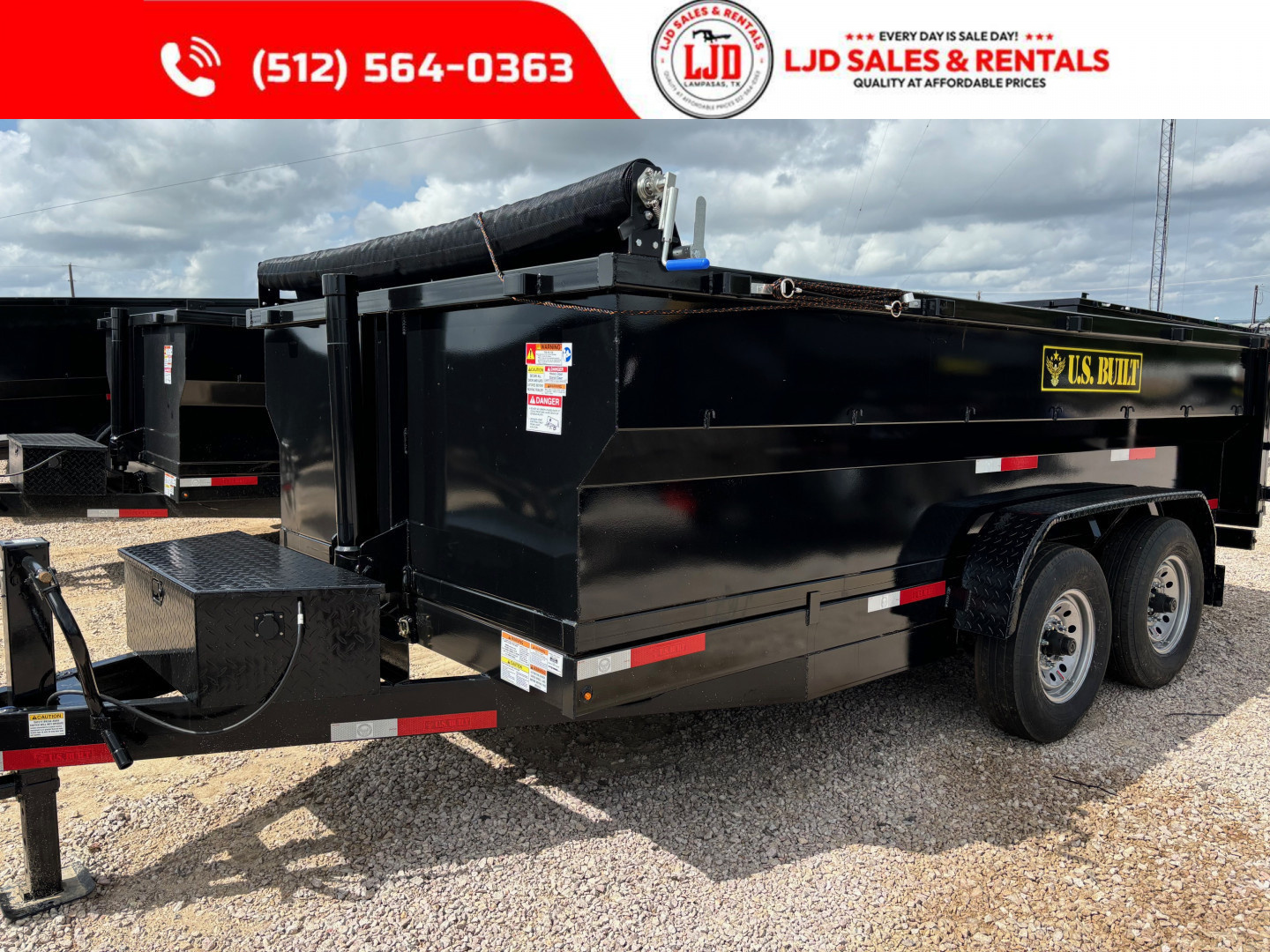 New 2025 US Built 7' X 14' 3' - Spreader Gate - Ramps - Tarp - 16K GVWR