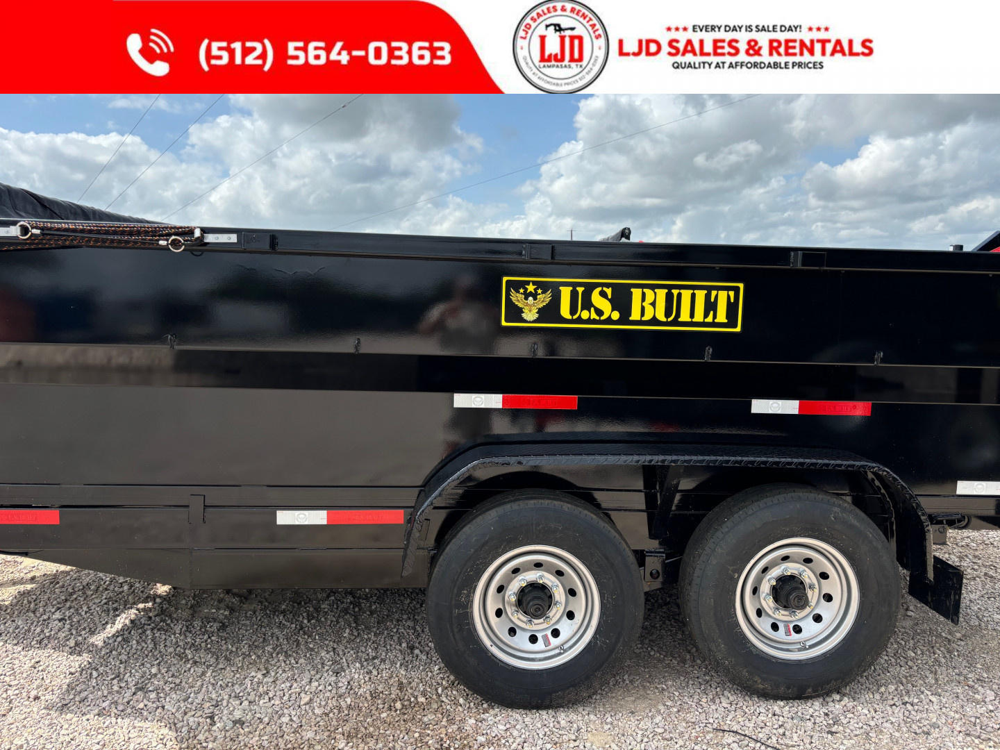 New 2025 US Built 7' X 14' 3' - Spreader Gate - Ramps - Tarp - 16K GVWR