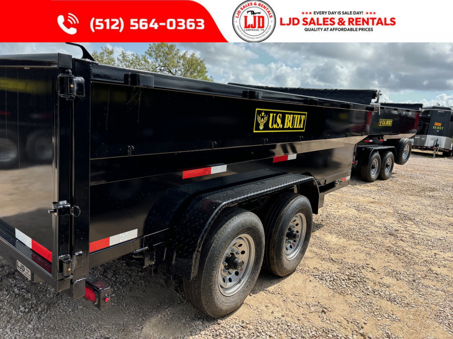 New 2025 US Built 7' X 14' 3' - Spreader Gate - Ramps - Tarp - 16K GVWR