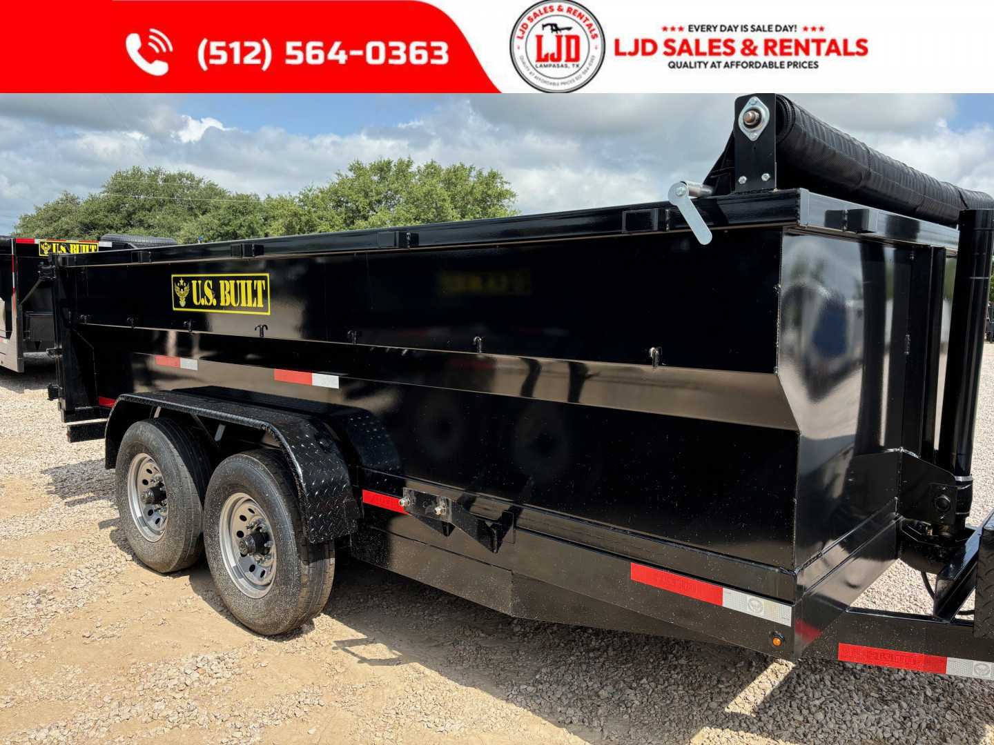 New 2025 US Built 7' X 14' 3' - Spreader Gate - Ramps - Tarp - 16K GVWR
