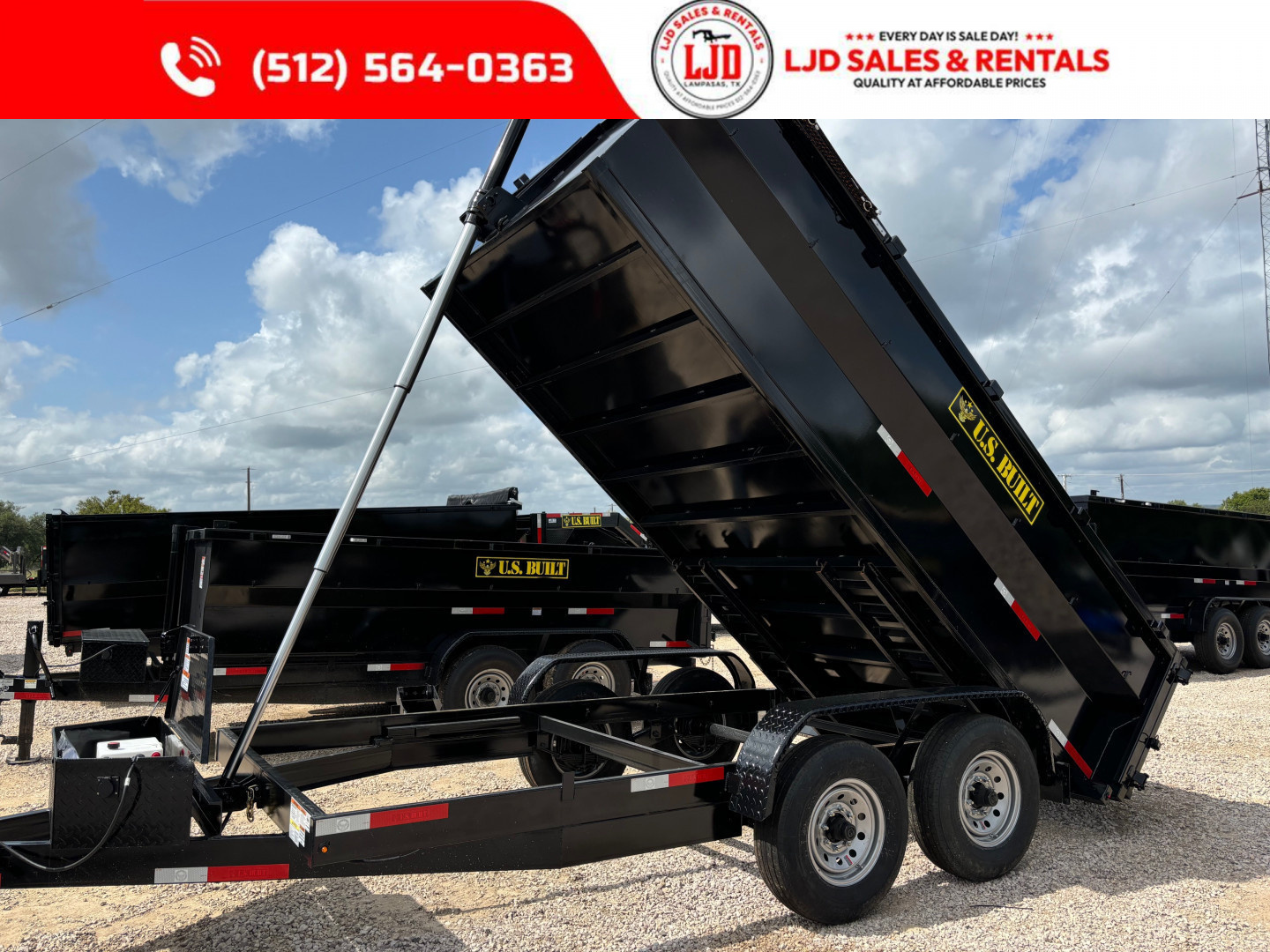 New 2025 US Built 7' X 14' 3' - Spreader Gate - Ramps - Tarp - 16K GVWR