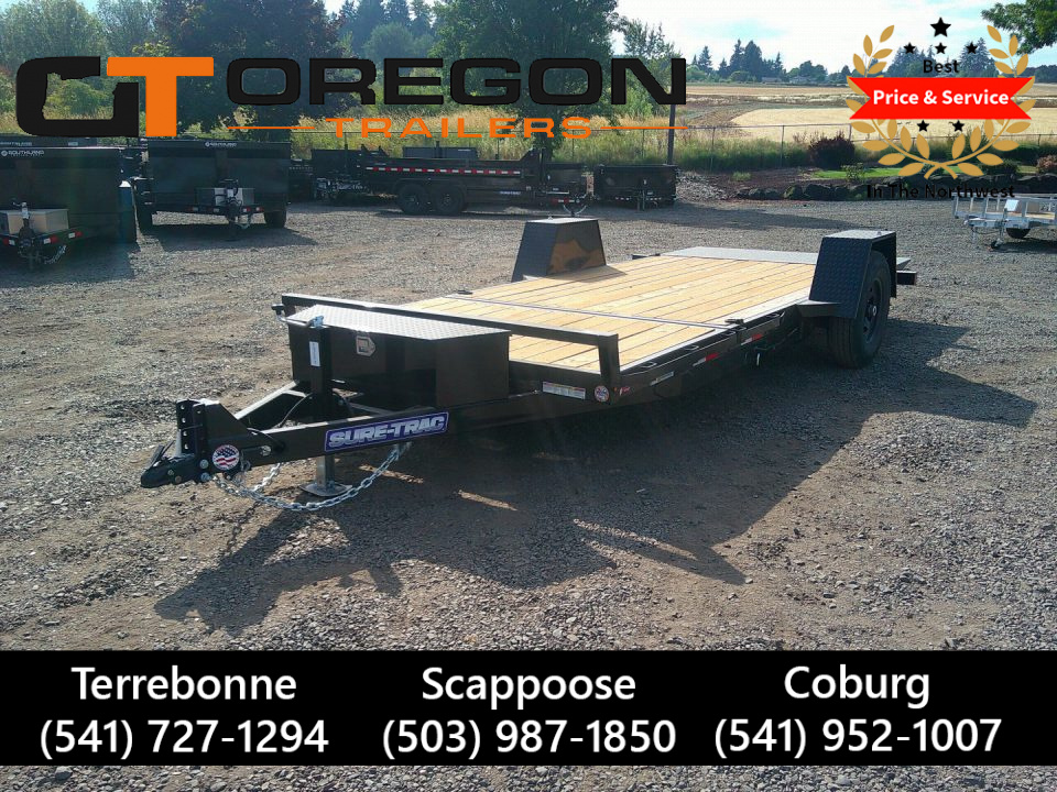 New 2025 Sure-Trac 6'10 x24 (12+4) Single Axle 7.8K Split Tilt Trailer
