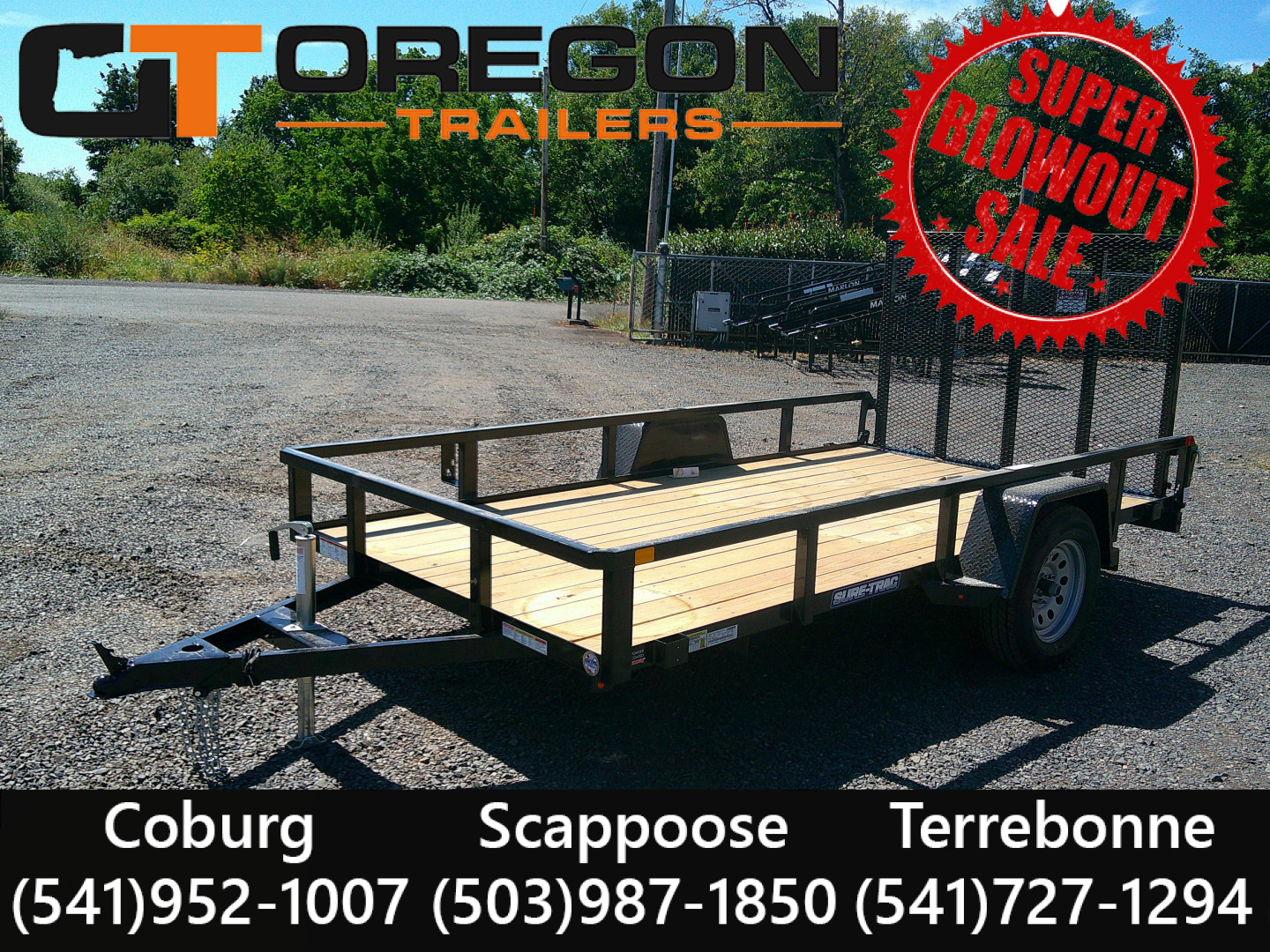 New 2025 Sure-Trac 6x12 Tube Top 3K Utility Trailer
