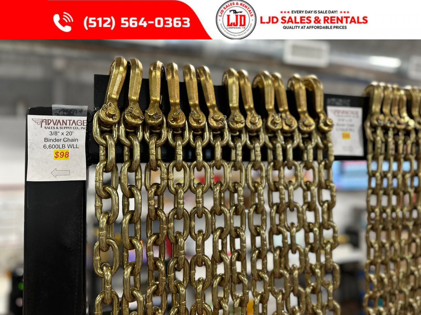 New Quality Chains 5/16 - 7100 lb WLL = $99 -Binders - Boomers