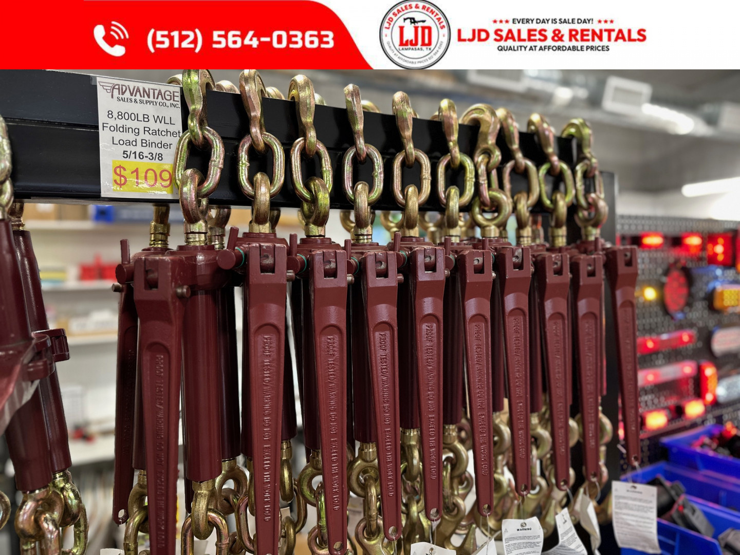 New Quality Chains 5/16 - 7100 lb WLL = $99 -Binders - Boomers