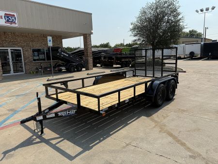 New 2025 Top Hat Trailers 14x77  LDX (No Brakes) Utility Trailer