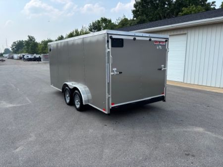 New 2026 Discovery Trailers 7.5x16 Enclosed Trailer V-Nose Ramp Door