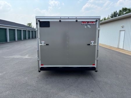New 2026 Discovery Trailers 7.5x16 Enclosed Trailer V-Nose Ramp Door