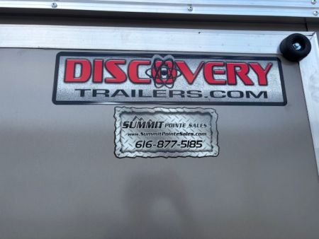 New 2026 Discovery Trailers 7.5x16 Enclosed Trailer V-Nose Ramp Door