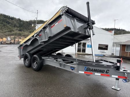 New DUMP 2026 Diamond C Trailers LPT207 82X14 LOW PROFILE 14K Trailer CEMENT GRAY
