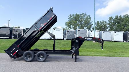 New 2025 Top Hat7x14 Gooseneck Dump Trailer!