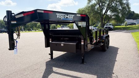 New 2025 Top Hat7x14 Gooseneck Dump Trailer!