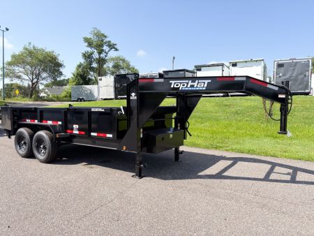 New 2025 Top Hat7x14 Gooseneck Dump Trailer!