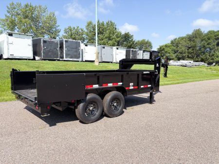 New 2025 Top Hat7x14 Gooseneck Dump Trailer!