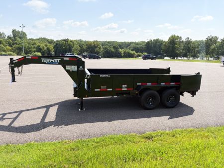 New 2025 Top Hat7x14 Gooseneck Dump Trailer!