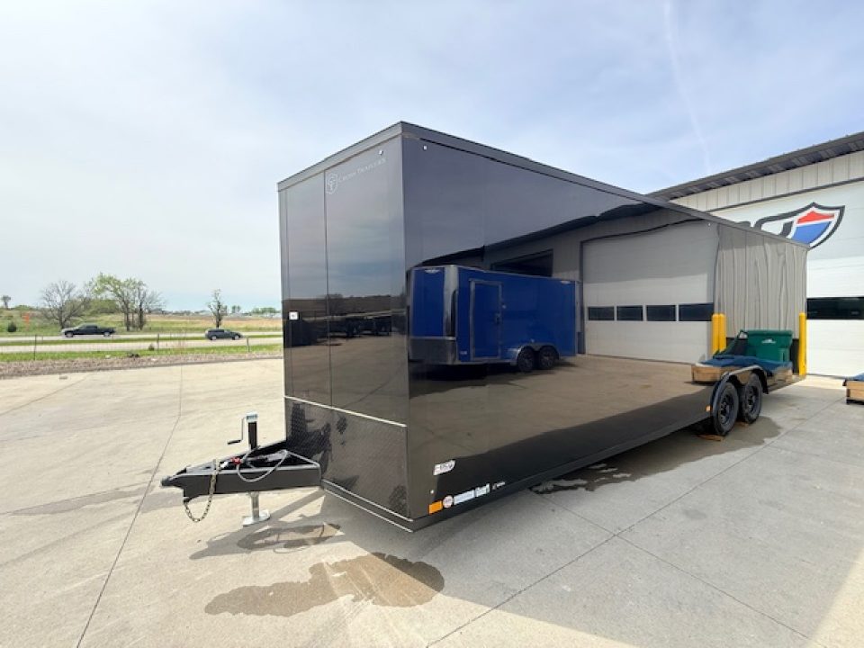 New 2026 Cross Blackout 8.5'x26' 10k Alpha Flat Top V-Nose Enclosed Car Hauler Cargo Trailer
