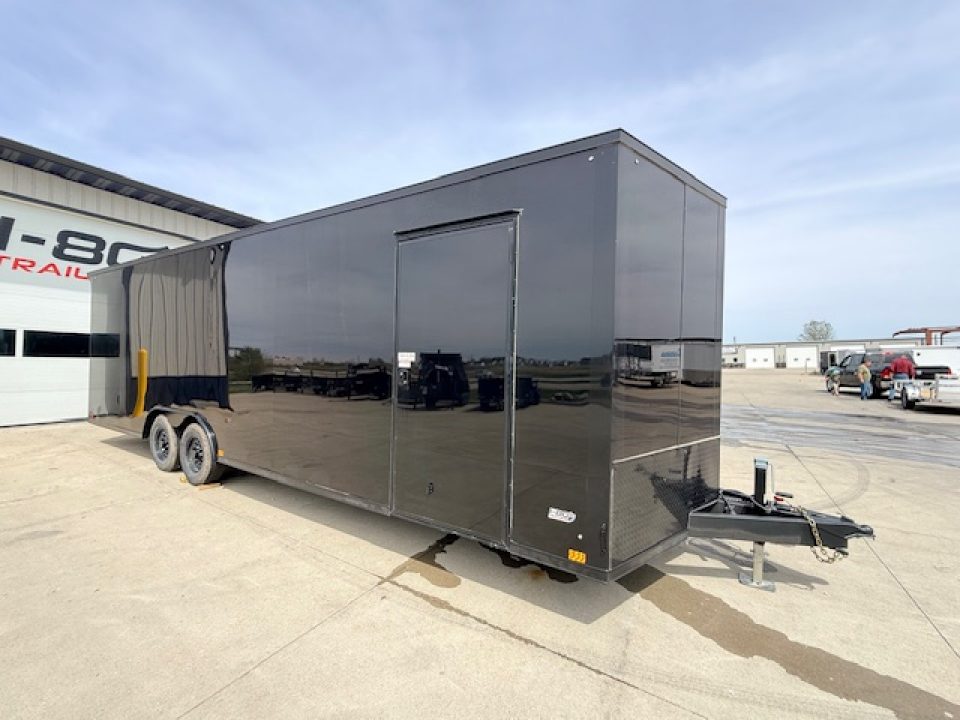 New 2026 Cross Blackout 8.5'x26' 10k Alpha Flat Top V-Nose Enclosed Car Hauler Cargo Trailer