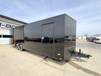 New 2026 Cross Blackout 8.5'x26' 10k Alpha Flat Top V-Nose Enclosed Car Hauler Cargo Trailer