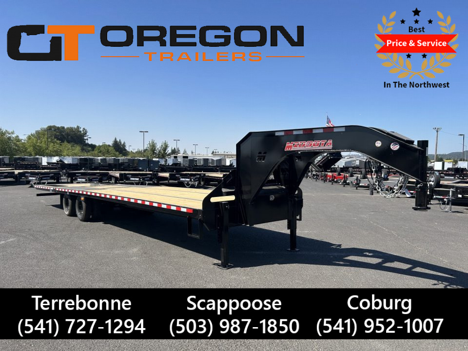 New 2026 Midsota 8.5x36 Gooseneck Deckover W/Power Tail 25.9k GVWR