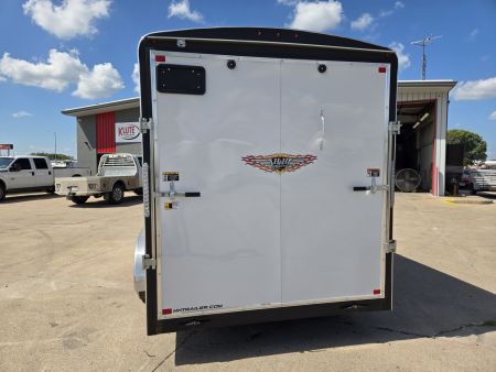 New 2025 H and H Trailer 7x16 HH Series Round Top V-Nose Enclosed Cargo Trailer  7K Tandem