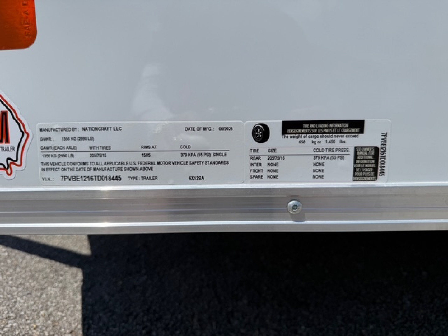 New 2026 NationCraft Trailers 6X12 Cargo Trailer