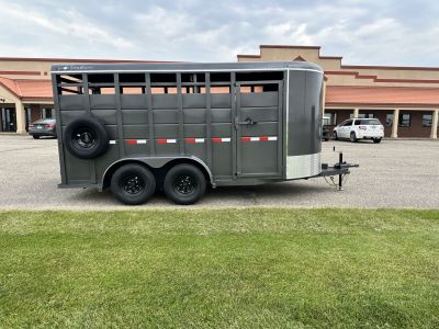 New 2026 S&S Manufacturing 6'8"x6'6"x16' BP Stock / Stock Combo Trailer