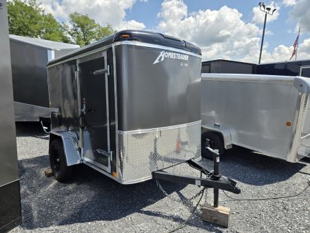 New 5 X 8 Homesteader Challenger Cargo, 3k GVWR **Charcoal w/Side Dr, Wall Vents, Int. Light